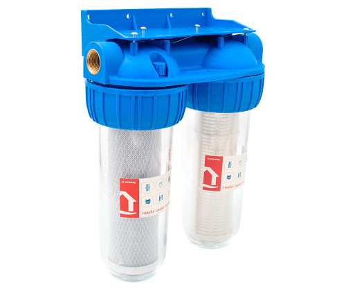 filtru apa dublu cu sita/carbune 2x3/4x10 - imagine 6